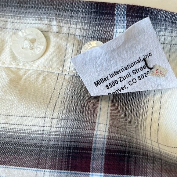 Cinch Mens Large Western Shirt Long Sleeve Button Down Brown Plaid MT10321292 - Picture 12 of 12